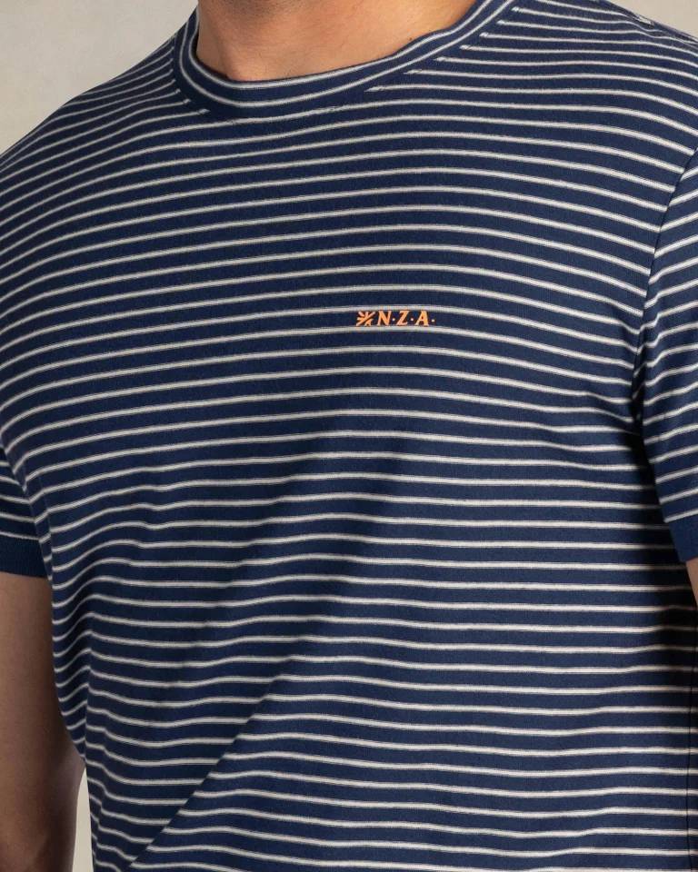 NZA 26CN730NS T-Shirt - Blau Gestreift