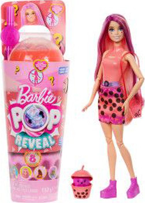 Barbie, Pop, Reveal, Bubble, Tea, Puppe, Mango, Mochi, Duft, Farbwechsel, Überraschungen, &, Haustier, HTJ22