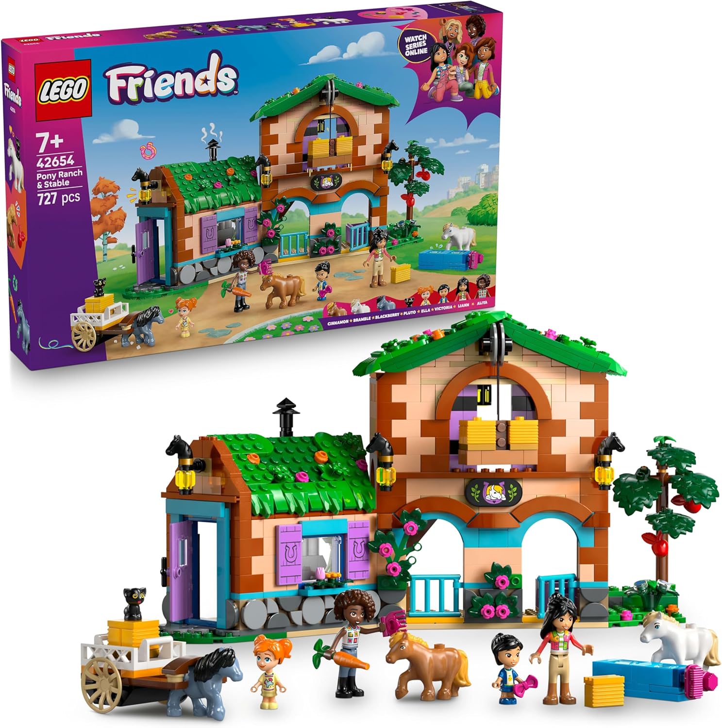 LEGO, Friends, 42654, Ponyhof, Stall, Spielbereich, Person LEGO Friends 42654 Ponyhof Stall