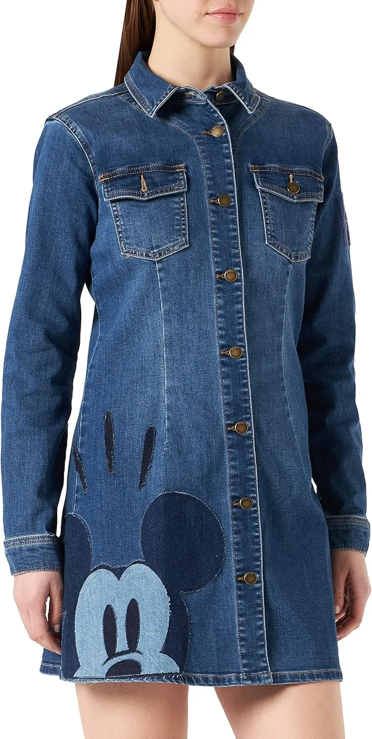 Desigual Damen Jeanskleid „Mickey Pat“ - Blau 22SWVD06 GR. L