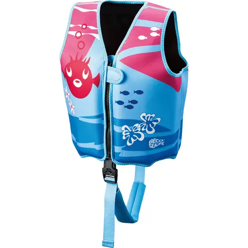 BECO unisex Kinder-Schwimmweste blau, pink Größe M