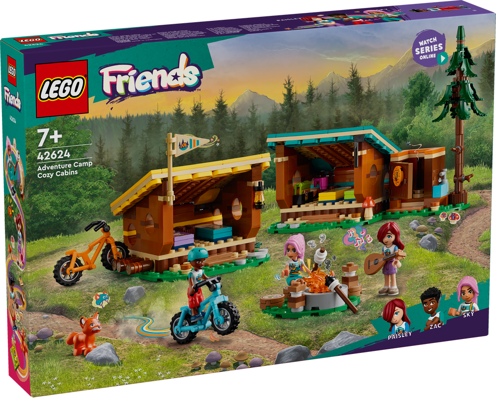 LEGO 42624 Friends Gemütliche Hütten im Abenteuercamp LEGO, 42624, Friends, Gemütliche, Hütten, im, Abenteuercamp, Maschine, Rad, Im Freien, Person