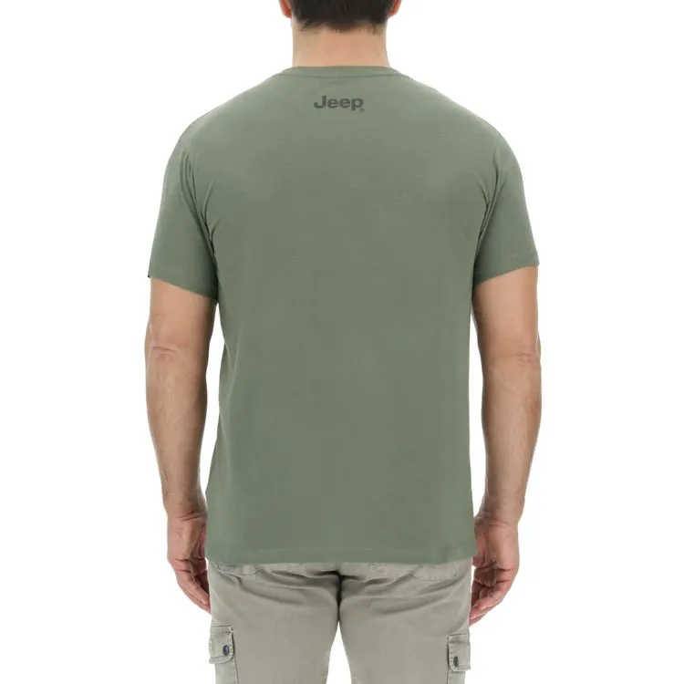 JEEP Herren T-Shirt O103347GN - Grün mit großem Stern-Print GR. XXL