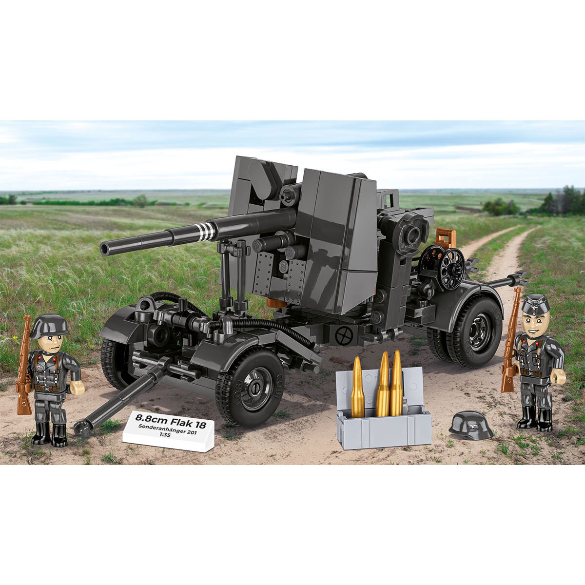 COBI 3140 - 8.8 CM FLAK 18 MIT Lafette - Bild 6
