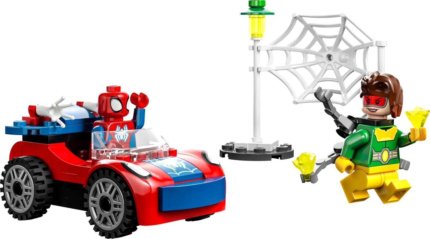 LEGO 10789 Marvel Spider-Mans Auto und Doc Ock Bauset LEGO Marvel Super Heroes 10789 Spider-Mans rotes Auto mit Minifiguren von Spider-Man und Doc Ock