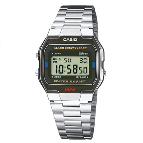 CASIO_A163WA-1QES_Uhr,_Herren,_Coll._Basis,_Silber-Schwarz