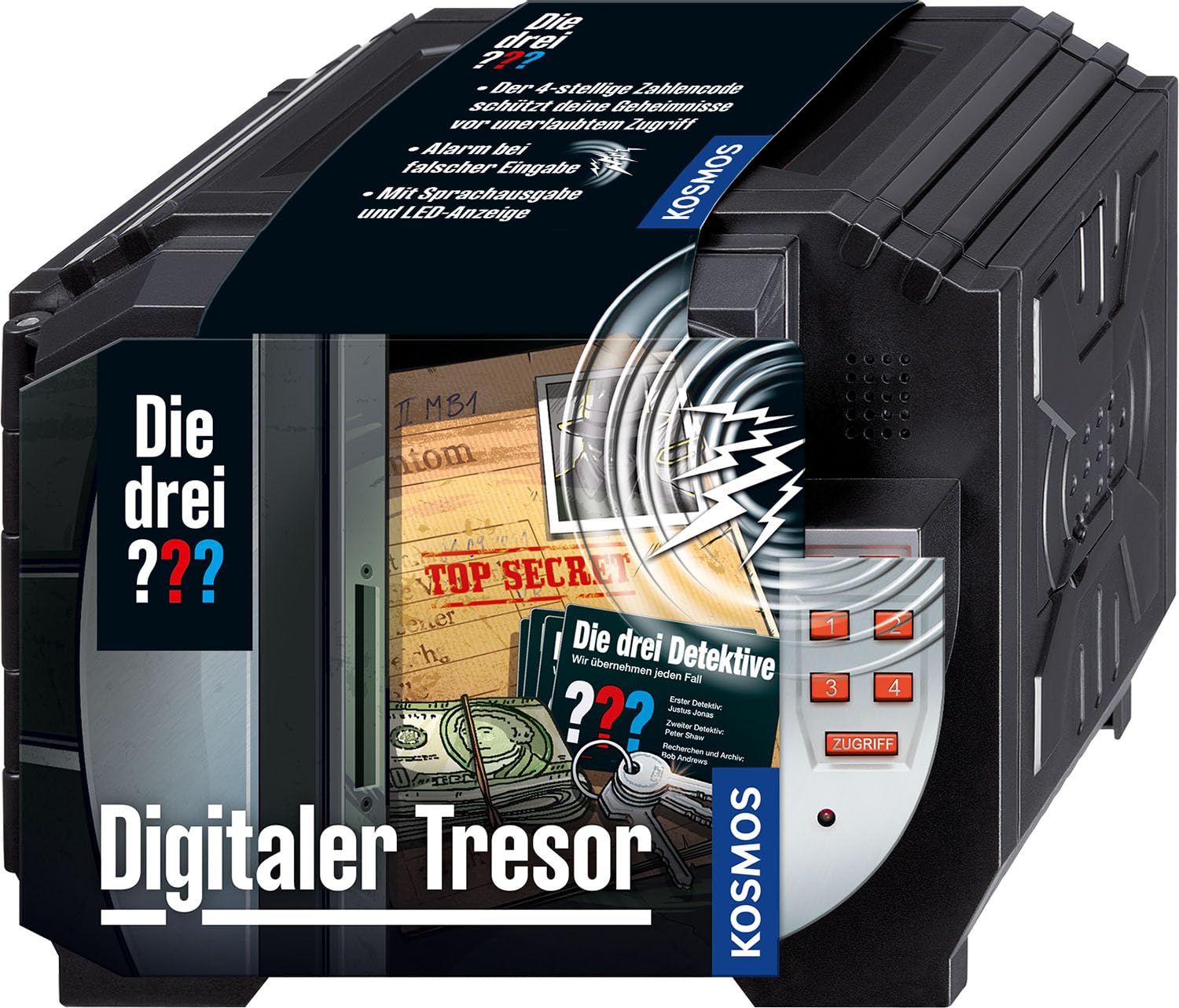 Kosmos Die Drei ??? Digitaler Tresor Geheimversteck Mit Alarmfunktion Für Kinder Ab 6 Jahren 630607 Computerausrüstung, Elektronik, Hardware