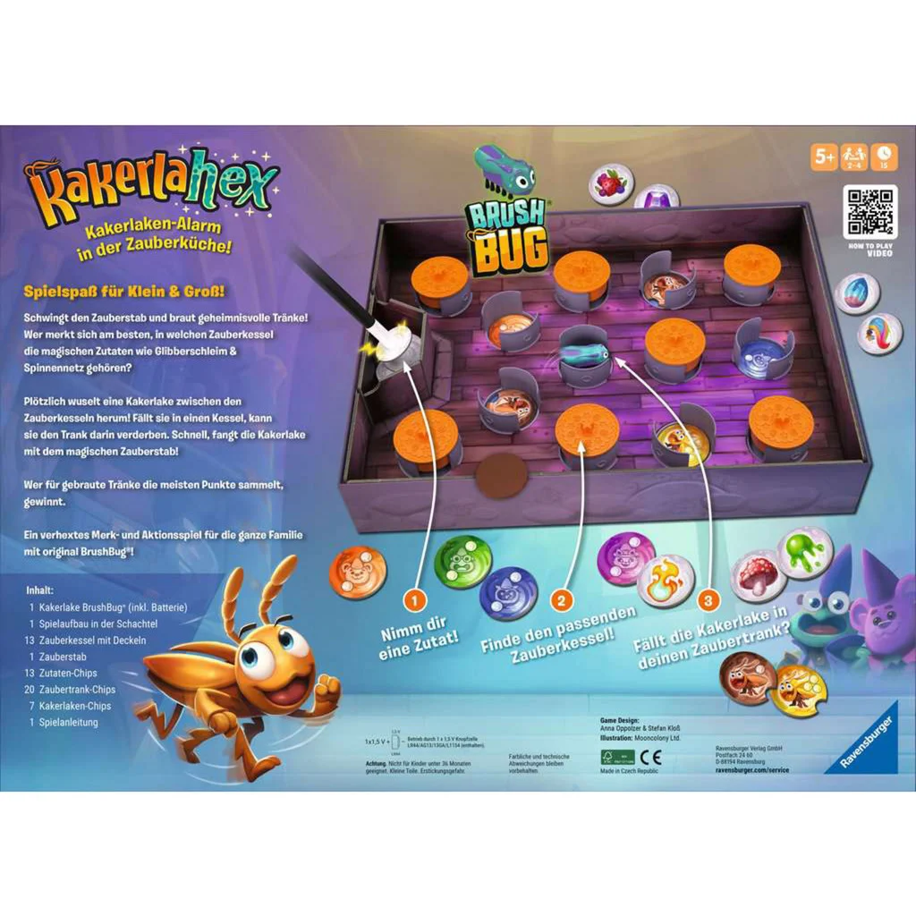 Ravensburger 24832 - Kakerlahex - Merk- und Aktionsspiel mit elektronischer Kakerlake für Groß und Klein, für 2-4 Pers Ravensburger 24832 - Kakerlahex - Merk- und Aktionsspiel mit elektronischer Kakerlake für Groß und Klein, für 2-4 Pers