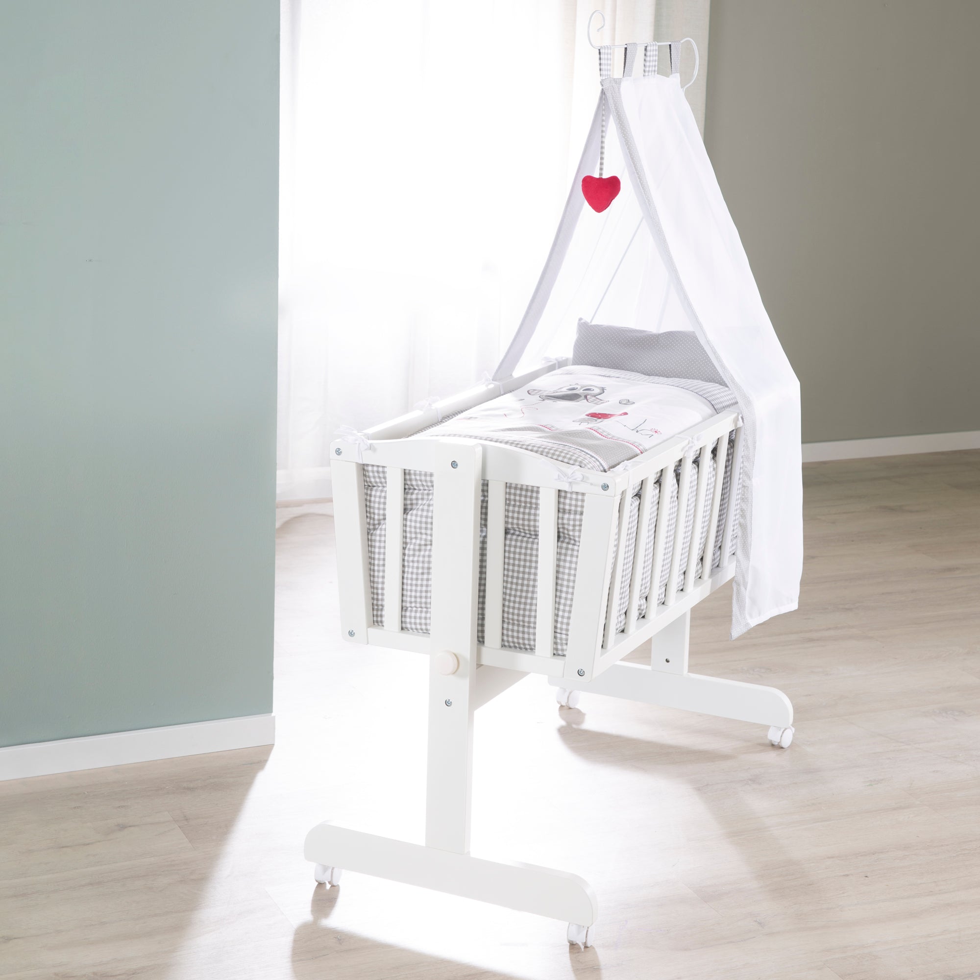 Roba 8950WS148 Komplettwiegenset Adam & Eule weiß - Produktbild 6