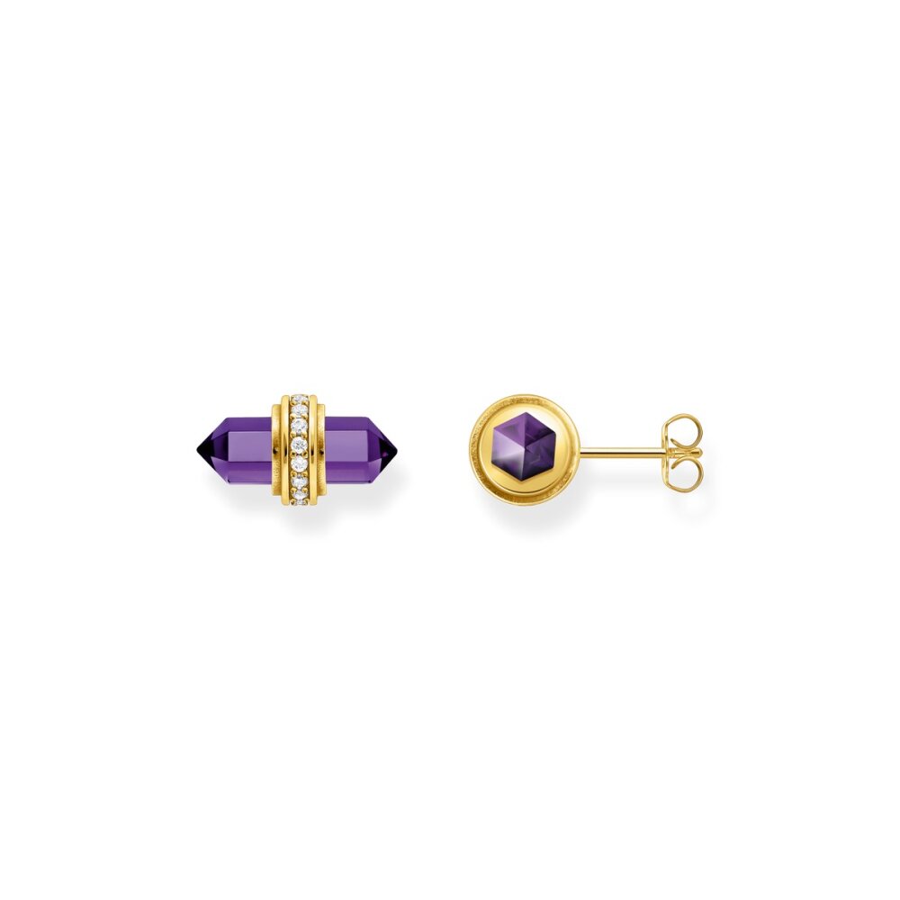 Thomas Sabo Ohrstecker Violettes Onyx Kristall Gold H2281-414-13 Thomas, Sabo, Ohrstecker, Violettes, Onyx, Kristall, Gold, H2281-414-13