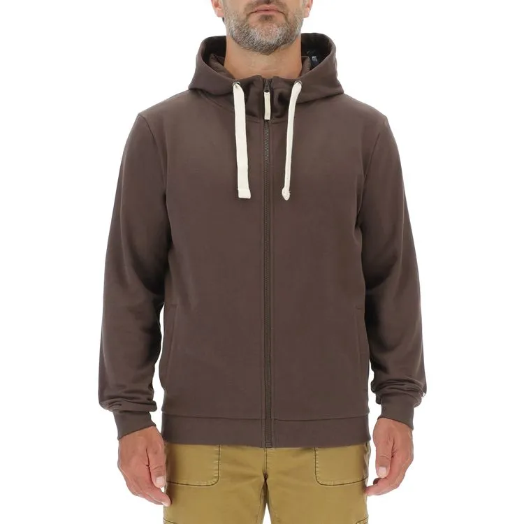 JEEP Herren Kapuzenjacke O103180BR - Dunkelbraune Sweatjacke mit Jeep-Star-Print und Reißverschluss GR. XXL