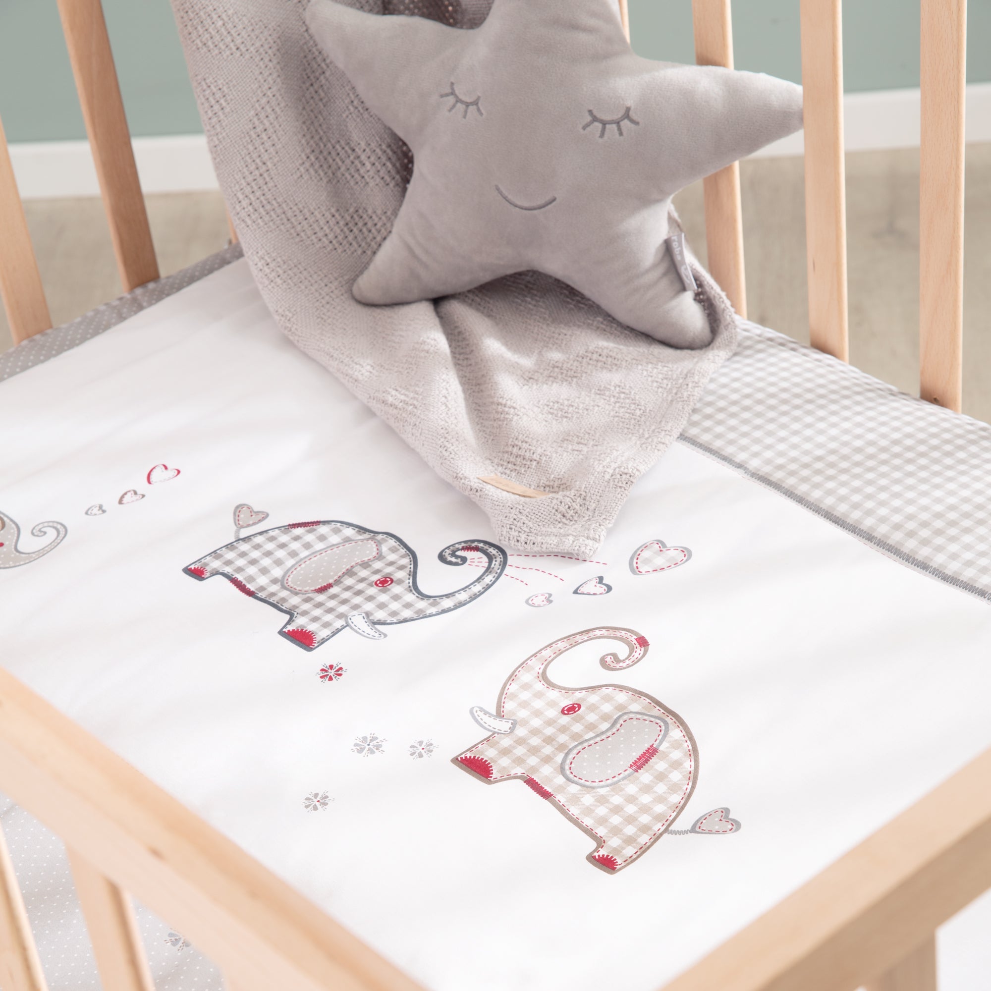 Roba 0241NAS145A Laufgitter 100x75 Jumbo twins grau natur lackiert - Produktbild 5