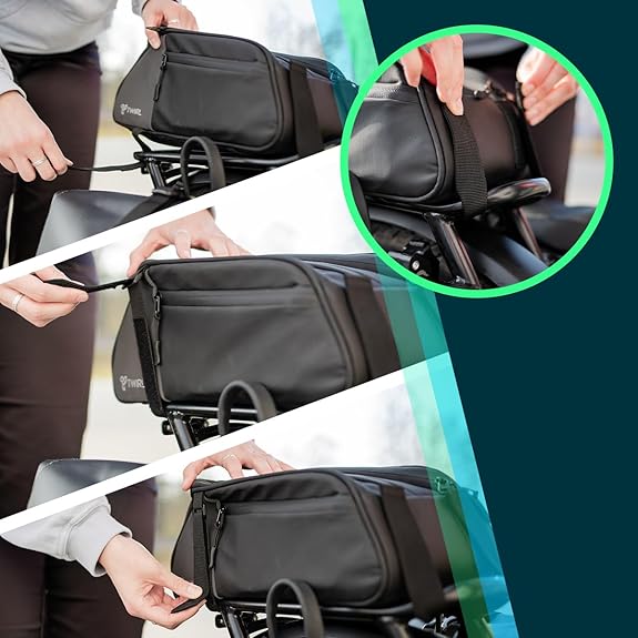 TWIRL 123202 – Gepäckträgertasche CARRY ED 6 L Schwarz/Grau