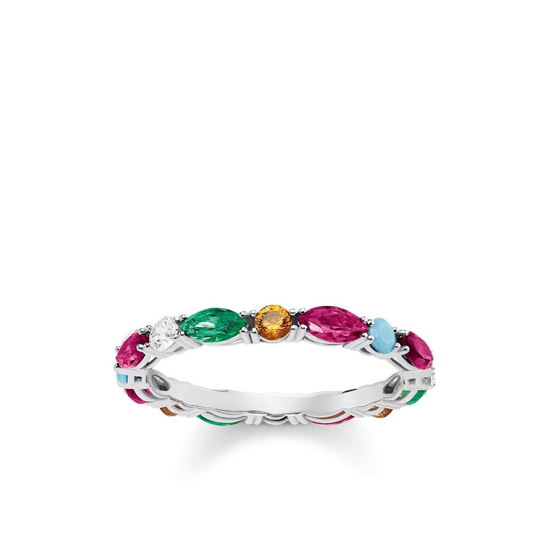 Thomas, Sabo, Ring, Mehrfarbig, Gr., 54, Tr2185-477-7-54, Zubehor, Schmuck, Armreif, Edelstein, Ring