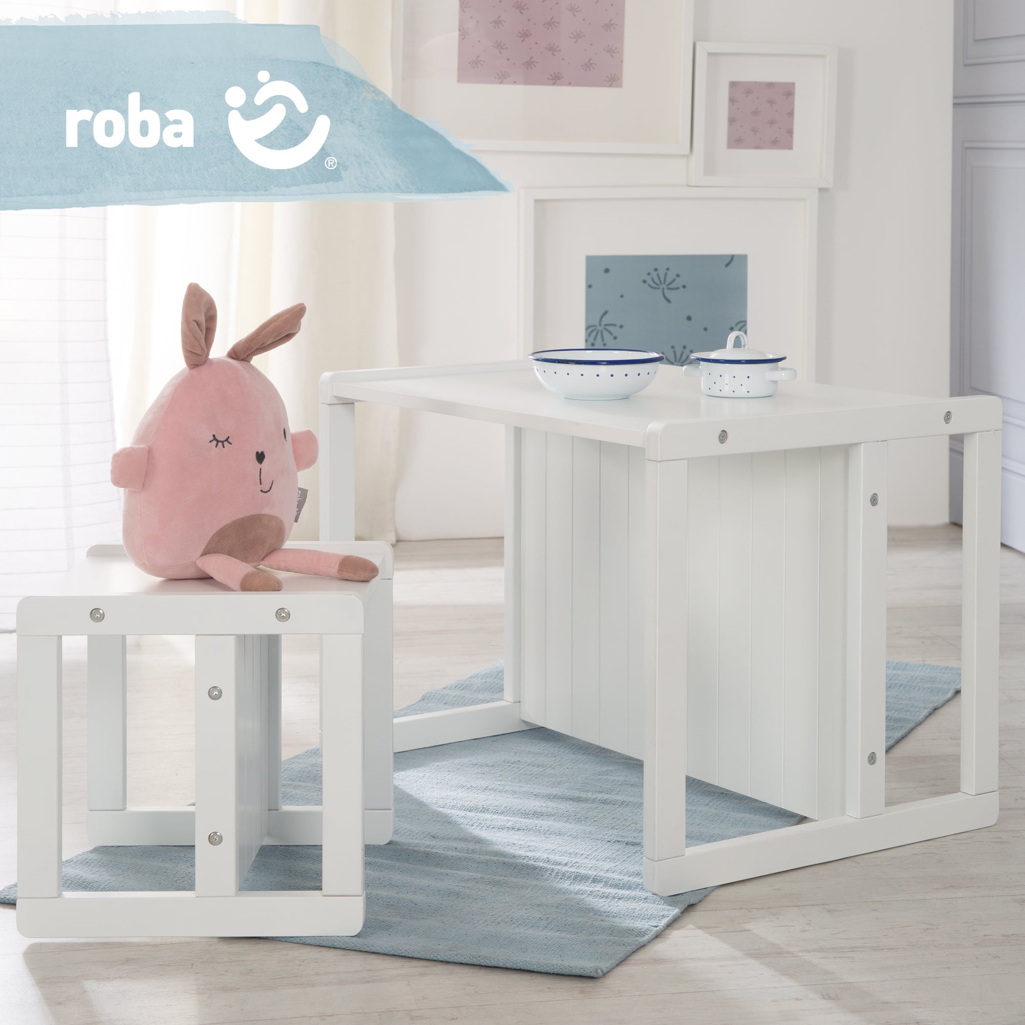 Roba 3041 Sitzbank/ Tisch weiß – Spielmöbel - Produktbild 14