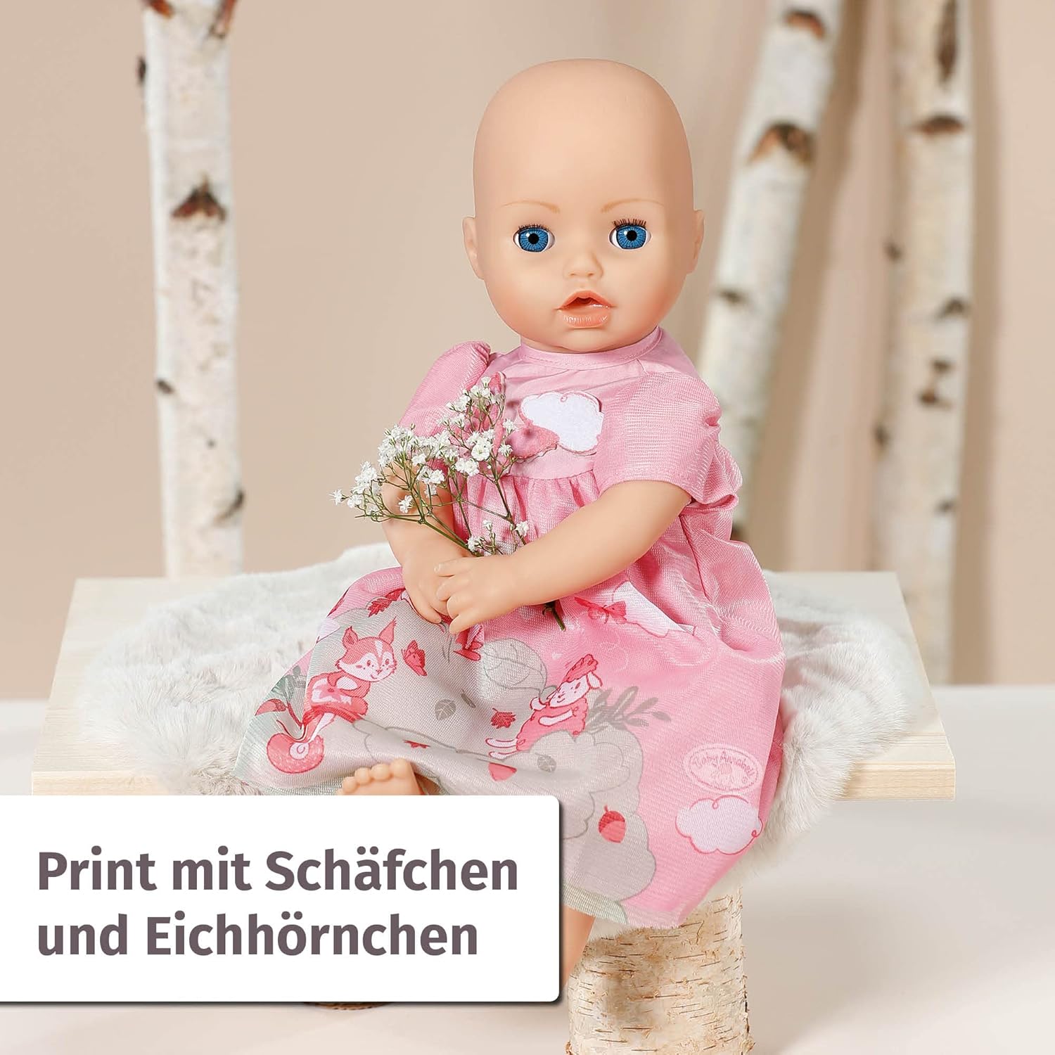 Baby Annabell Kleid rosa Eichhörnchen