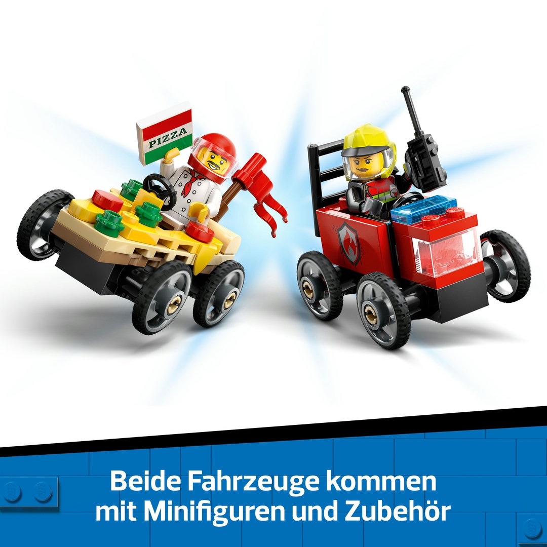 LEGO® City 60458 Pizzalieferwagen vs. Löschauto
