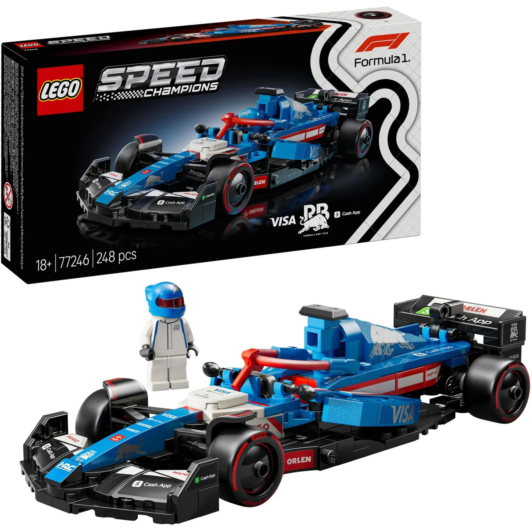 LEGO, Speed, Champions, Visa, Cash, App, RB, VCARB, 01, F1, Rennauto, 77246 LEGO Speed Champions Visa Cash App RB VCARB 01 F1 Rennauto 77246
