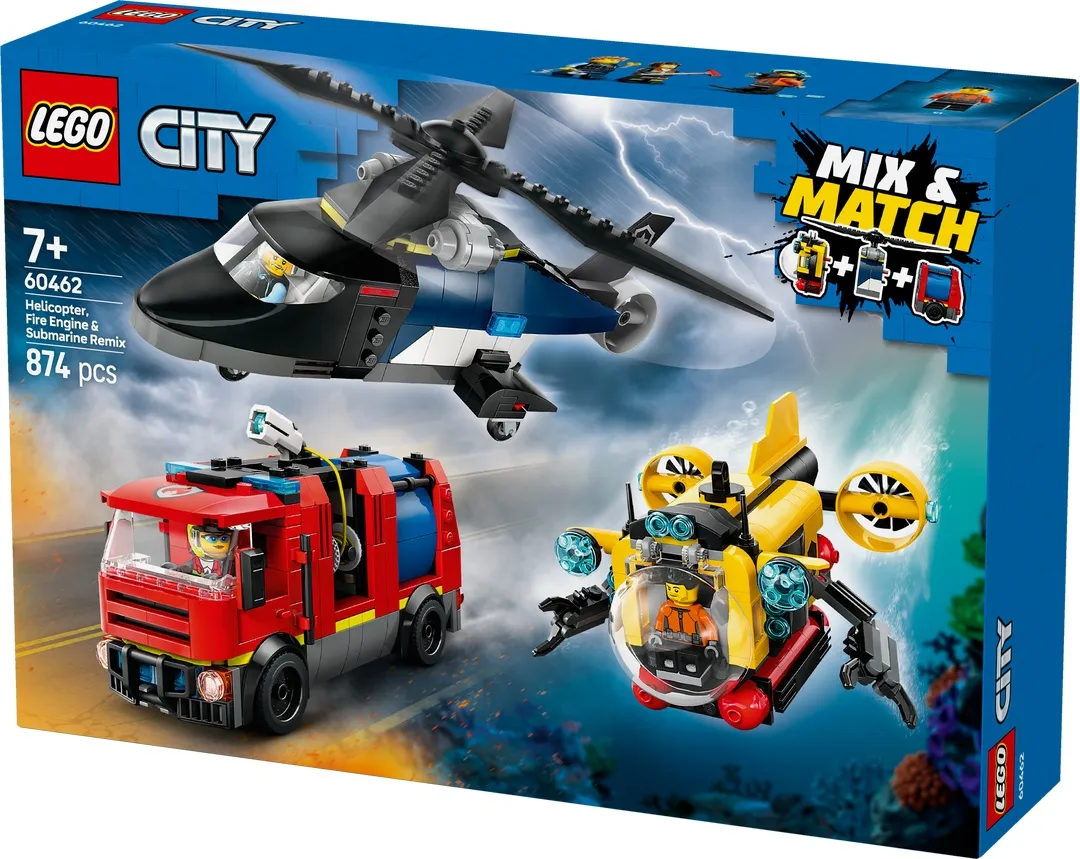 LEGO® City 60462 Kombinationsset mit Hubschrauber, Löschauto und U-Boot