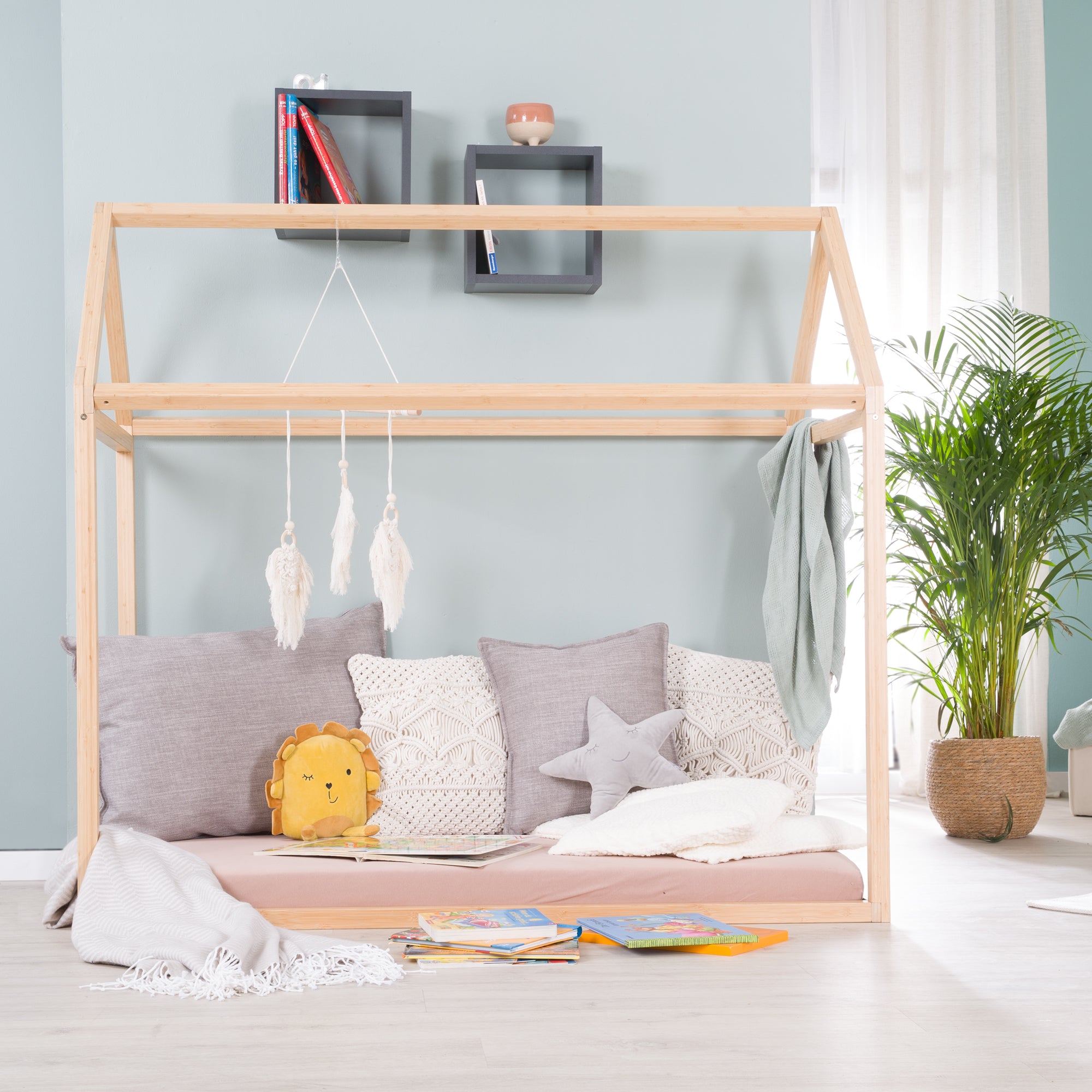 Roba 1061860BBZU Set Hausbett mit Matratze Bambus - Produktbild 9