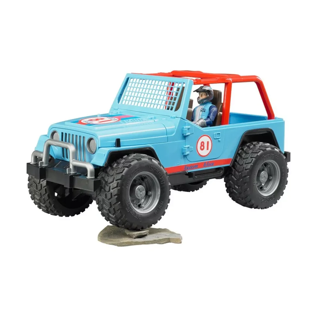 Bruder 02541 Jeep Cross Country Racer blau mit Rennfahrer