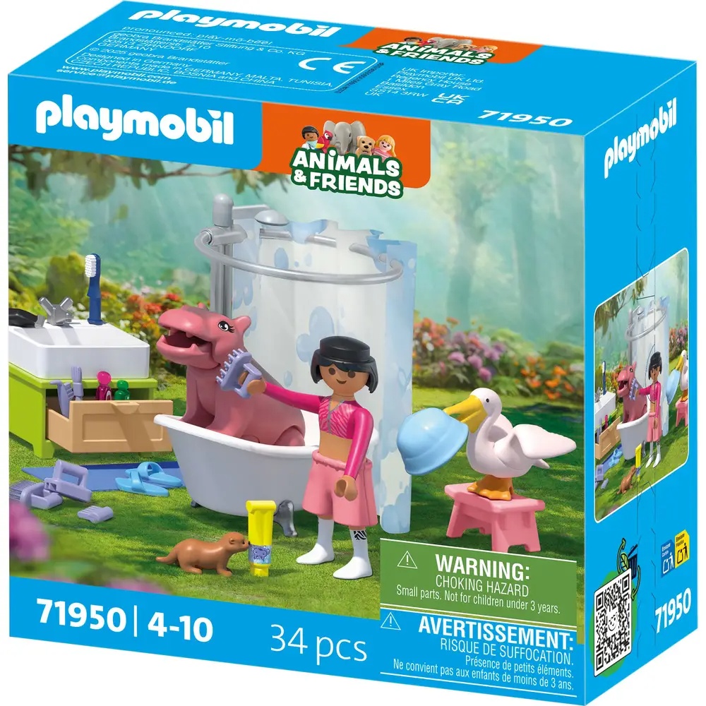 PLAYMOBIL 71950 tierischer badespass