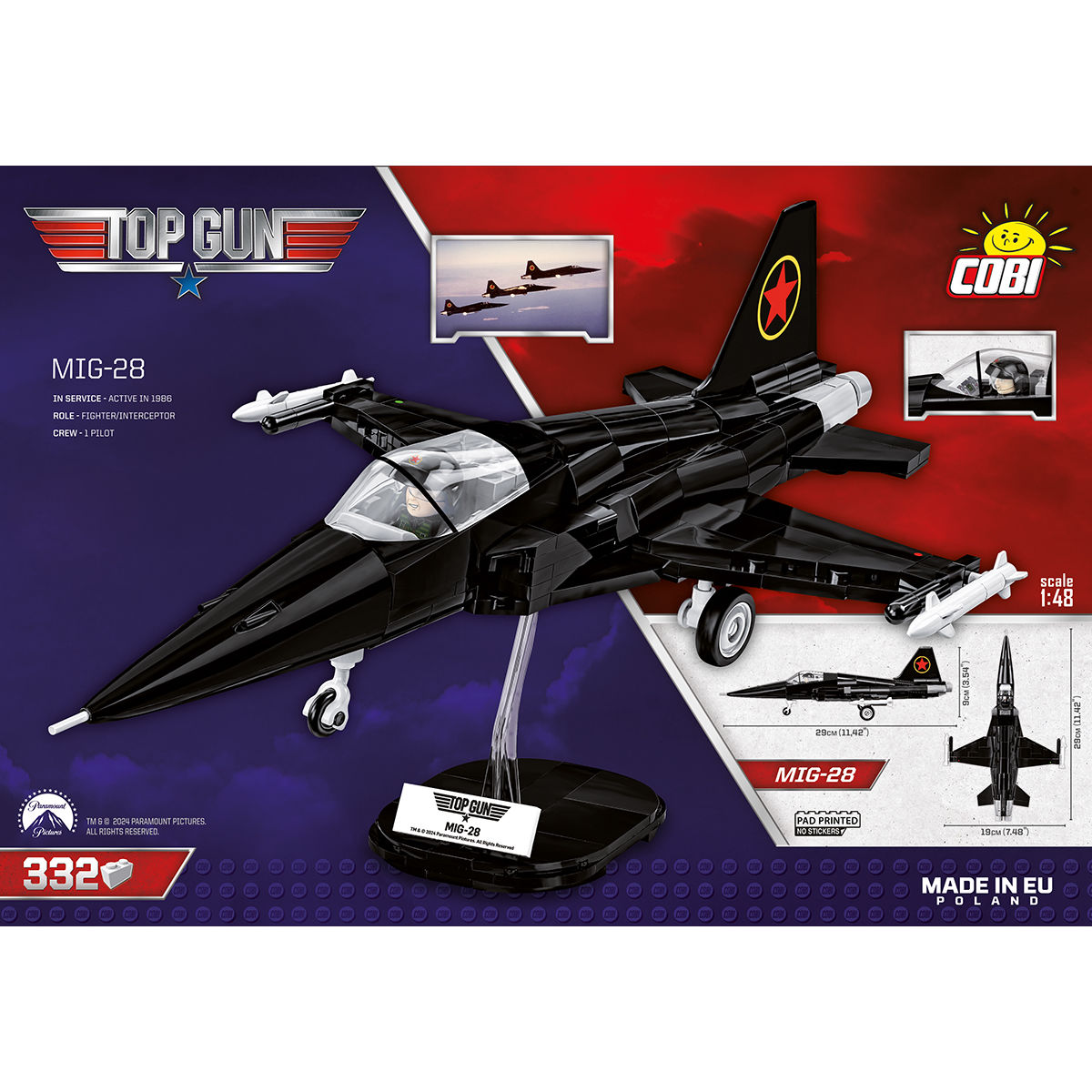 COBI 5859 - MIG - 28 TOP GUN SCALE 1:48 - Bild 4