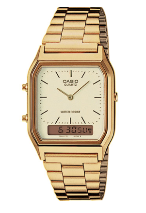 CASIO, Collection, AQ-230GA-9DMQYES, Herren, Basis, Gold, Uhr, Armbanduhr, Arm, Körperteil, Person, Elektronik