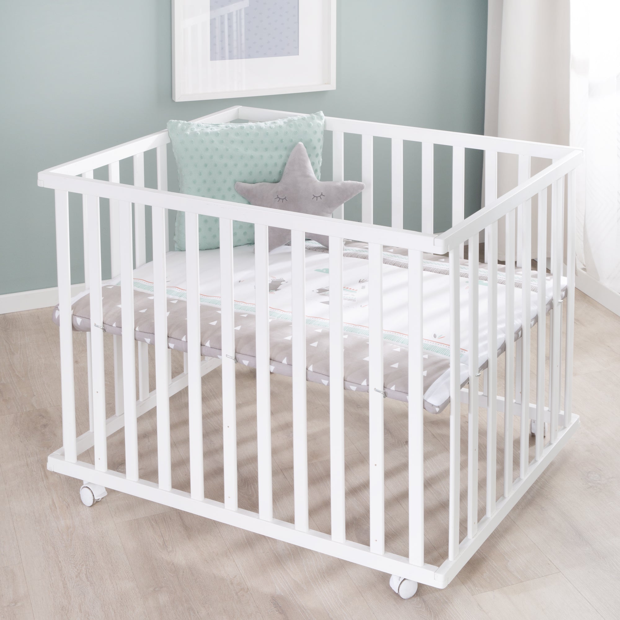 Roba 0241WES198A Laufgitter 100x75 cm Indibär weiß - Produktbild 8