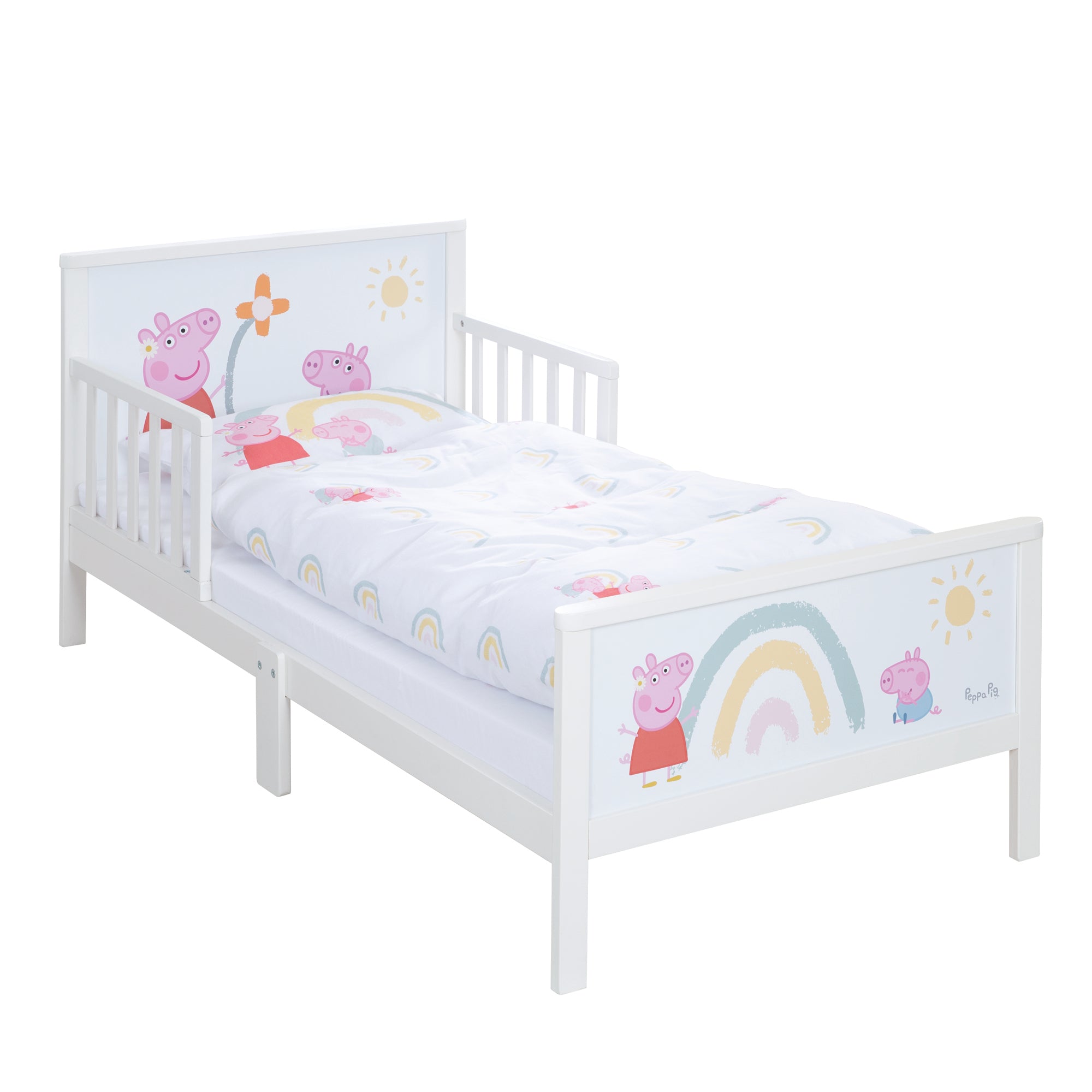 Roba 20330PP1 Komplettbett, 70x140 cm Peppa Pig weiß – Toddler Betten - weiß - Toddler Betten - Produktbild 1
