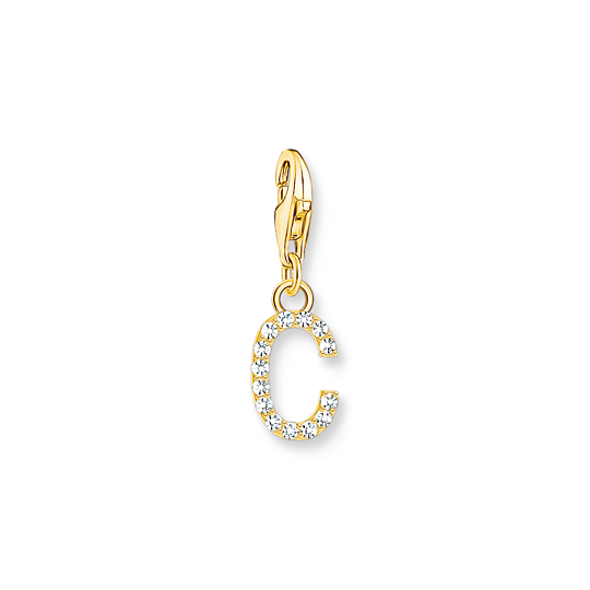 Thomas Sabo Anhänger Charm-Club Buchstabe C Vergoldet Gelbgold Zirkonia Weiß 1966-414-14 Thomas, Sabo, Anhänger, Charm-Club, Buchstabe, C, Vergoldet, Gelbgold, Zirkonia, Weiß, 1966-414-14, Zubehor, Ohrring, Schmuck, Person
