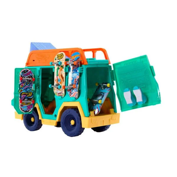 Hot Wheels Skate Tony Hawk Skatervan-Spielset mit exklusivem Fingerboard und abnehmbaren Skateschuhen Hot Wheels Skate Tony Hawk Skatervan-Spielset mit exklusivem Fingerboard und abnehmbaren Skateschuhen