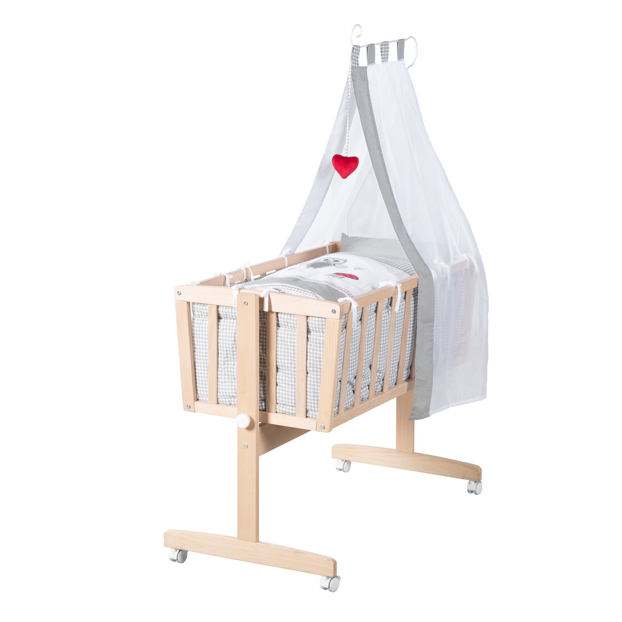 Roba 8955NAS148 Komplettwiegenset Adam & Eule Bio Buche natur - Bio Buche natur - Komplettwiegenset - Produktbild 1