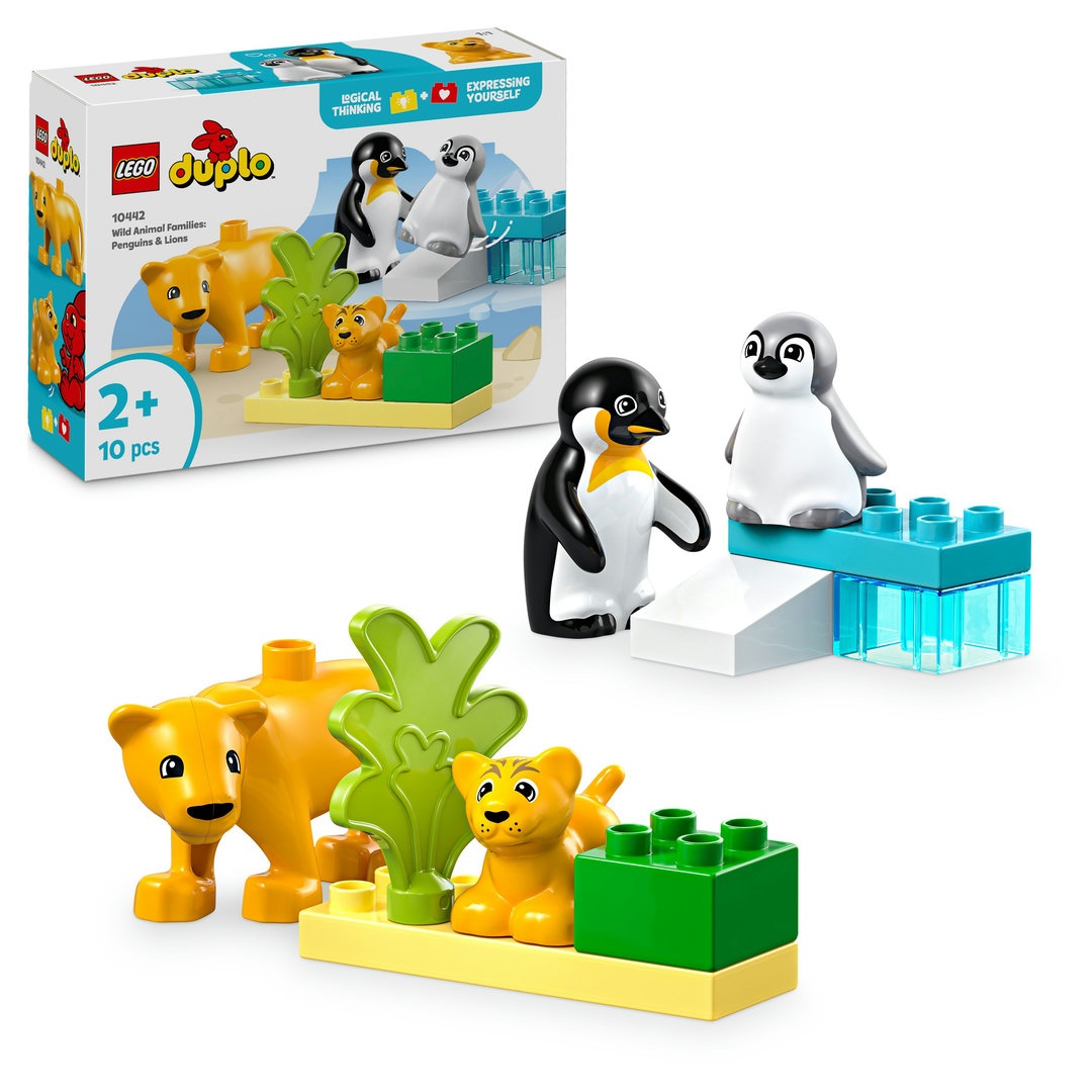LEGO® DUPLO® Wildtier-Familien: Pinguine und Löwen 10442