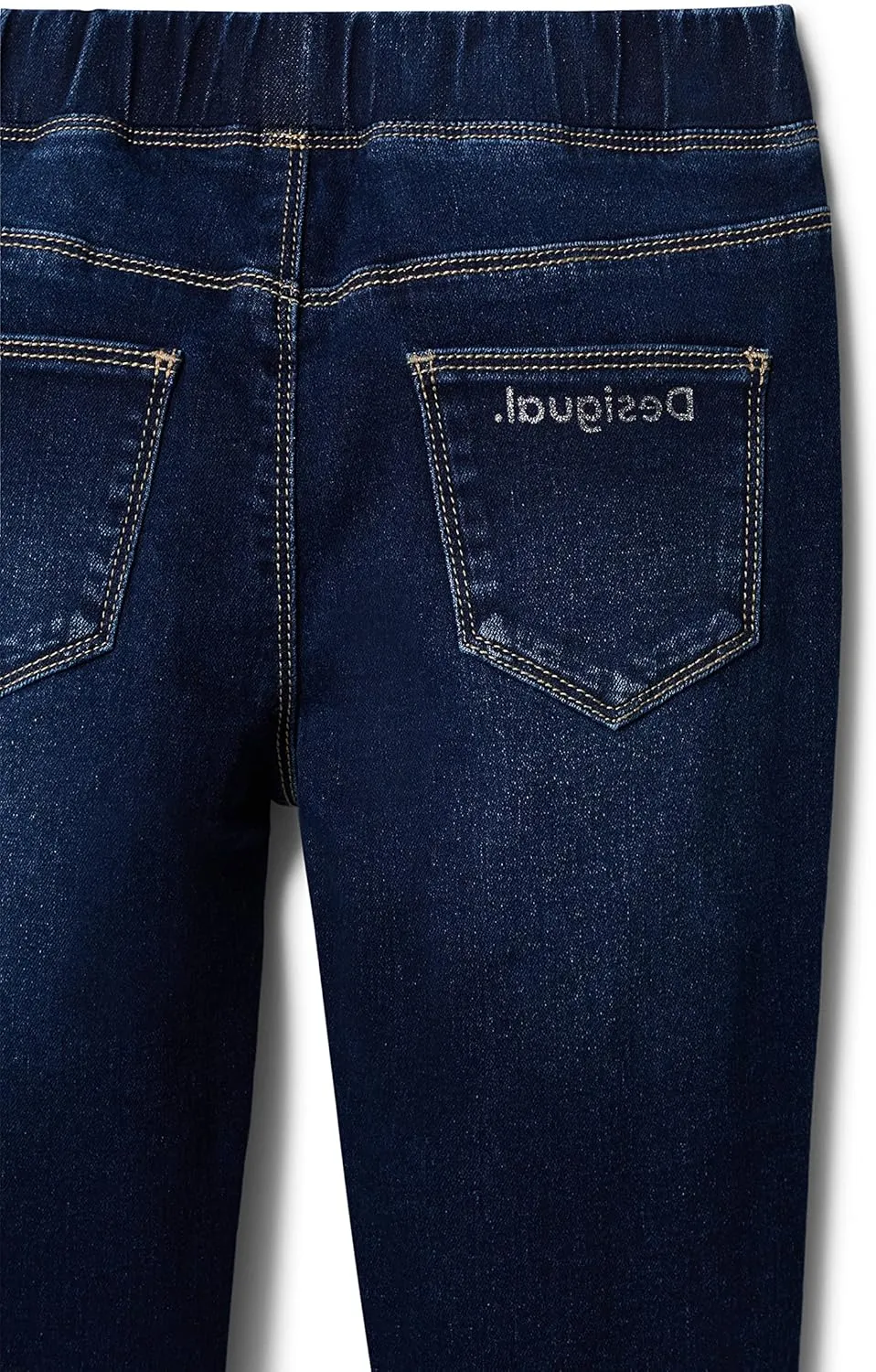 Desigual Mädchen Jeggings - Dunkelblau mit Herz-Stickerei 22WGKD015008/13