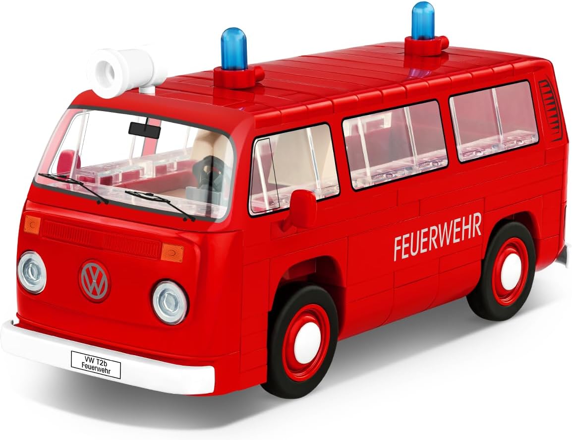 COBI Volkswagen T2b Feuerwehr Feuerwehr-Einsatzfahrzeug im Maßstab 1:35 24622 COBI, Volkswagen, T2b, Feuerwehr, Feuerwehr-Einsatzfahrzeug, im, Maßstab, 1:35, 24622, Verpackung, Zubehör, und, Details, sichtbar