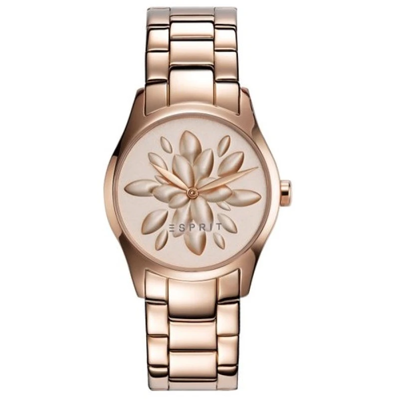 ESPRIT Damenarmbanduhr Roségold, Blumen Zifferblatt, Edelstahl ESPRIT Damenarmbanduhr Roségold, Blumen Zifferblatt, Edelstahl