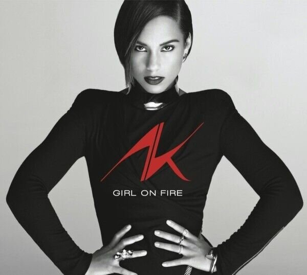 Alicia_Keys_-_Girl_On_Fire, Langarm, Ärmel, T-shirt, Person, Portrait