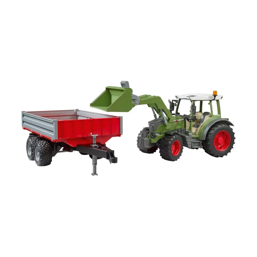 Bruder 02182 Fendt Vario 211 Mit Frontlader Und Bordwandanhänger Bruder, 02182, Fendt, Vario, 211, Mit, Frontlader, Und, Bordwandanhänger