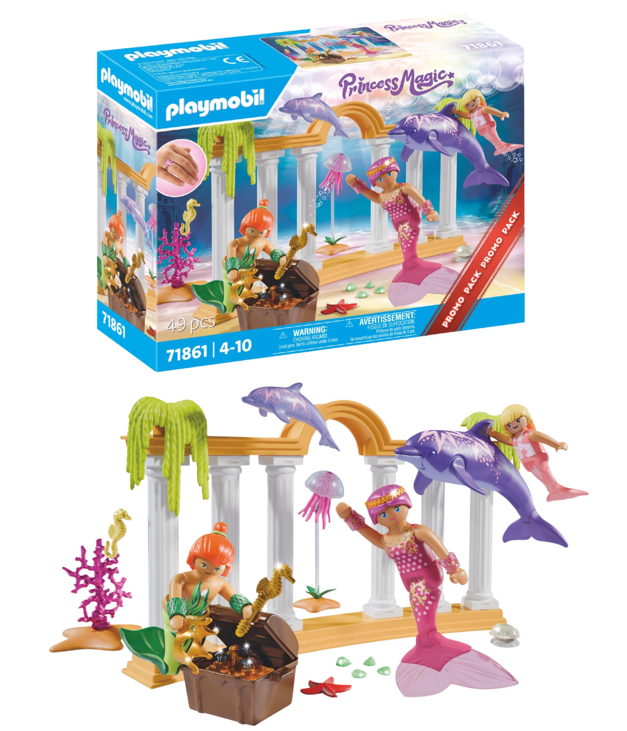 PLAYMOBIL 71861 Meerjungfrauen-Schatz mit Delfinen Magisches Unterwasser-Abenteuer