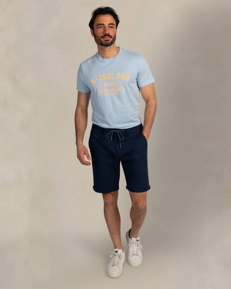 NZA 26CN720BM T-Shirt - Hellblau / Print - Bild 3