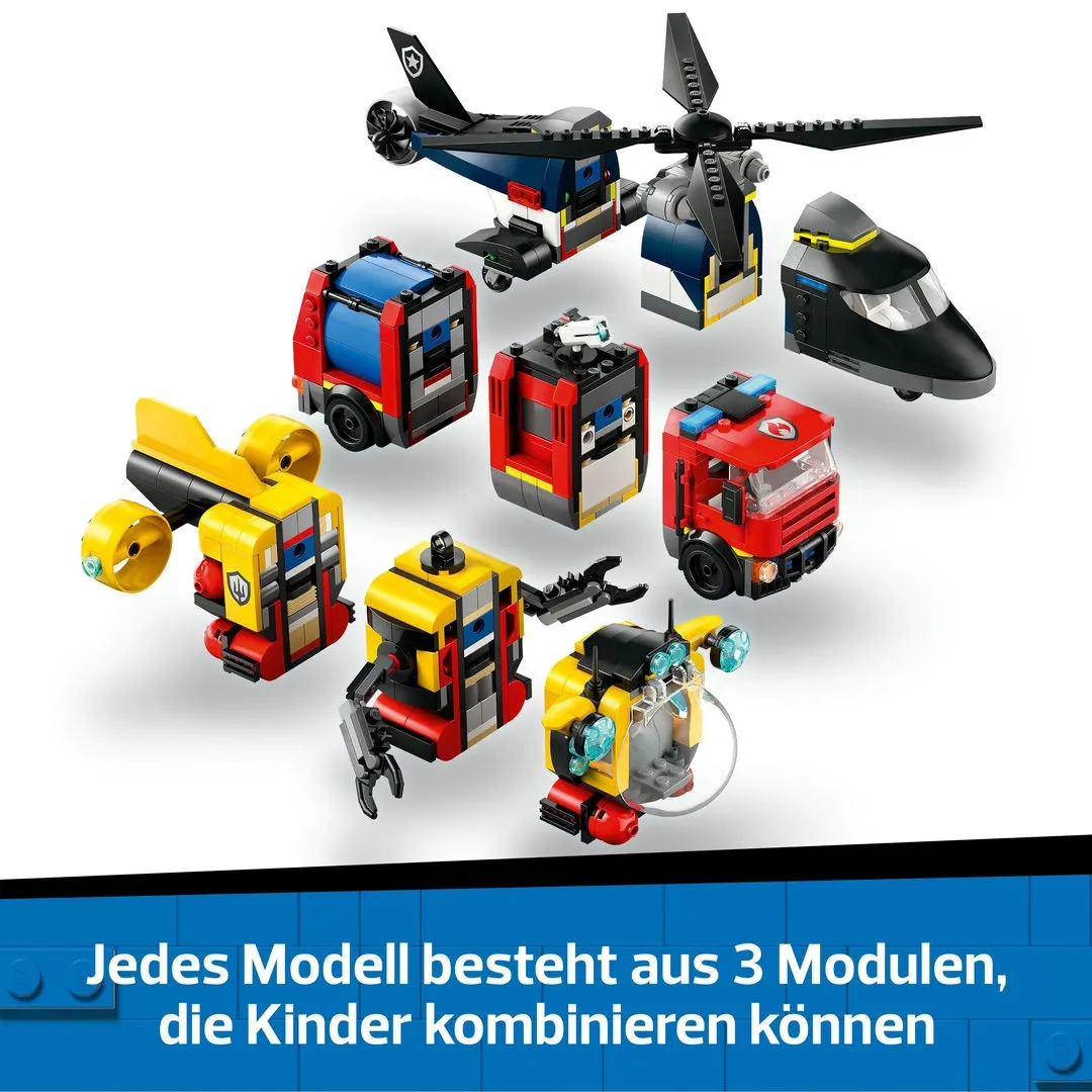 LEGO® City 60462 Kombinationsset mit Hubschrauber, Löschauto und U-Boot