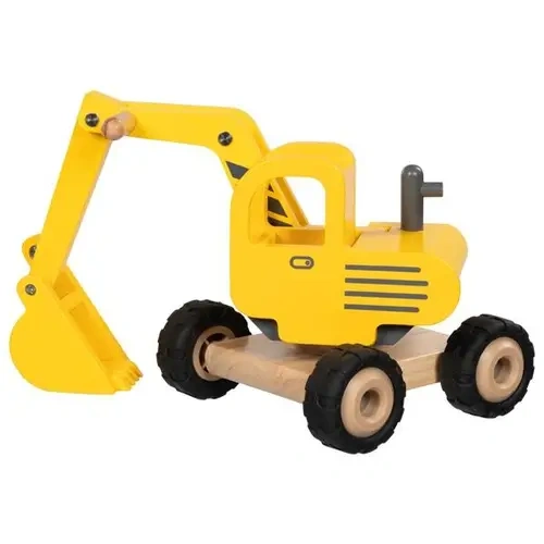 goki Holz-Bagger - robustes Baufahrzeug, 20 × 17 × 25 cm, ab 3 Jahren