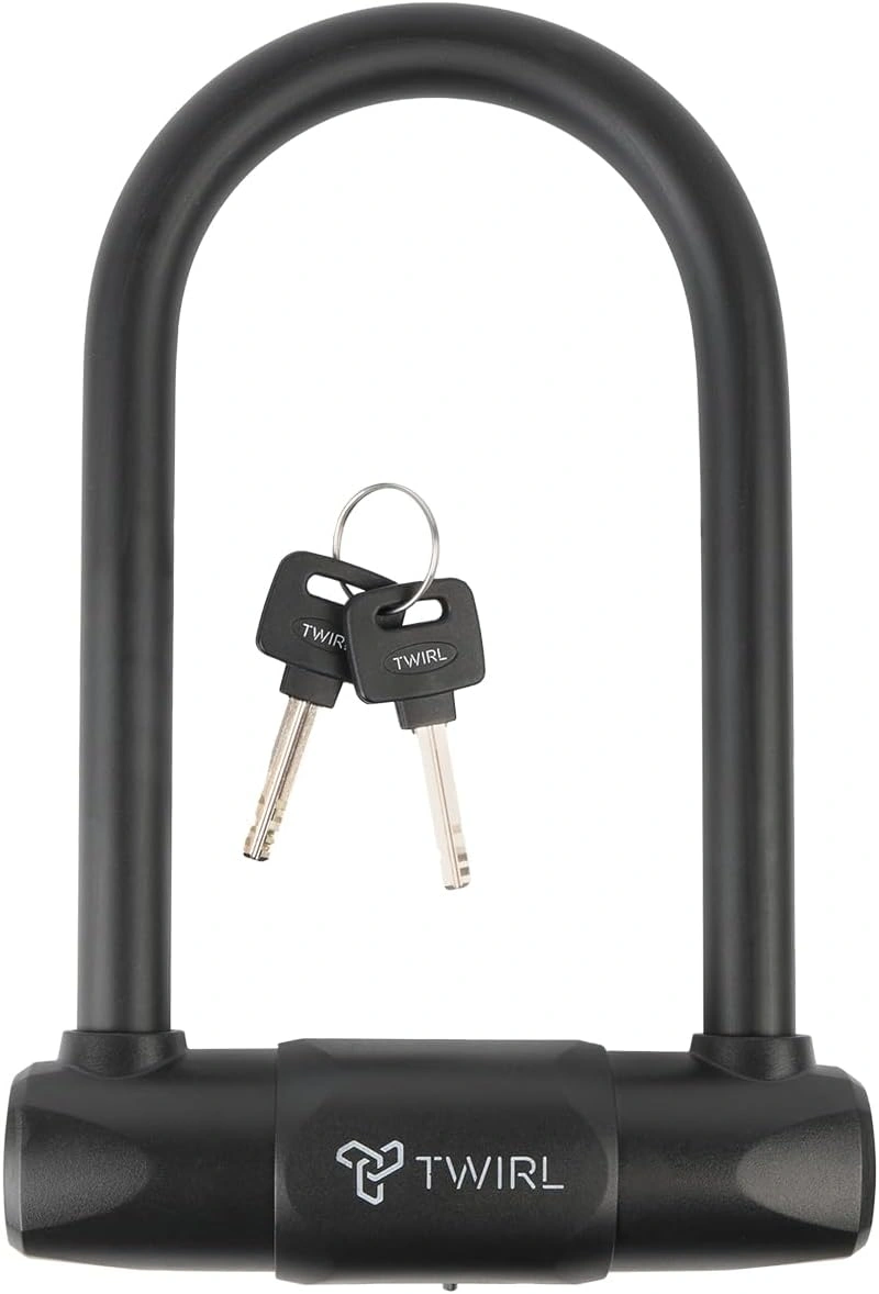TWIRL 230580 Bügelschloss ART-4 Schwarz mit Schlüssel