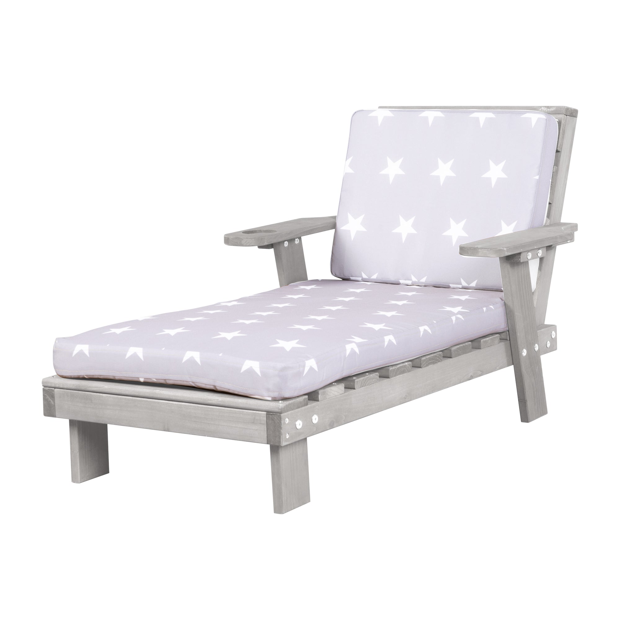 Roba 457008GAV190 Outdoorliege Little Stars grau – Outdoor FSC - grau - Outdoor FSC - Produktbild 1