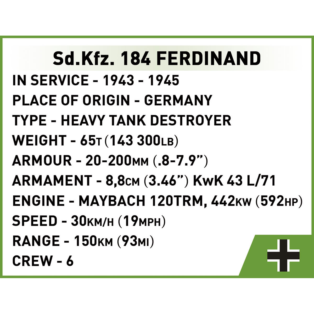 COBI 2583 - SD.KFZ. 184 Ferdinand Maßstabb 1:28) - Bild 14