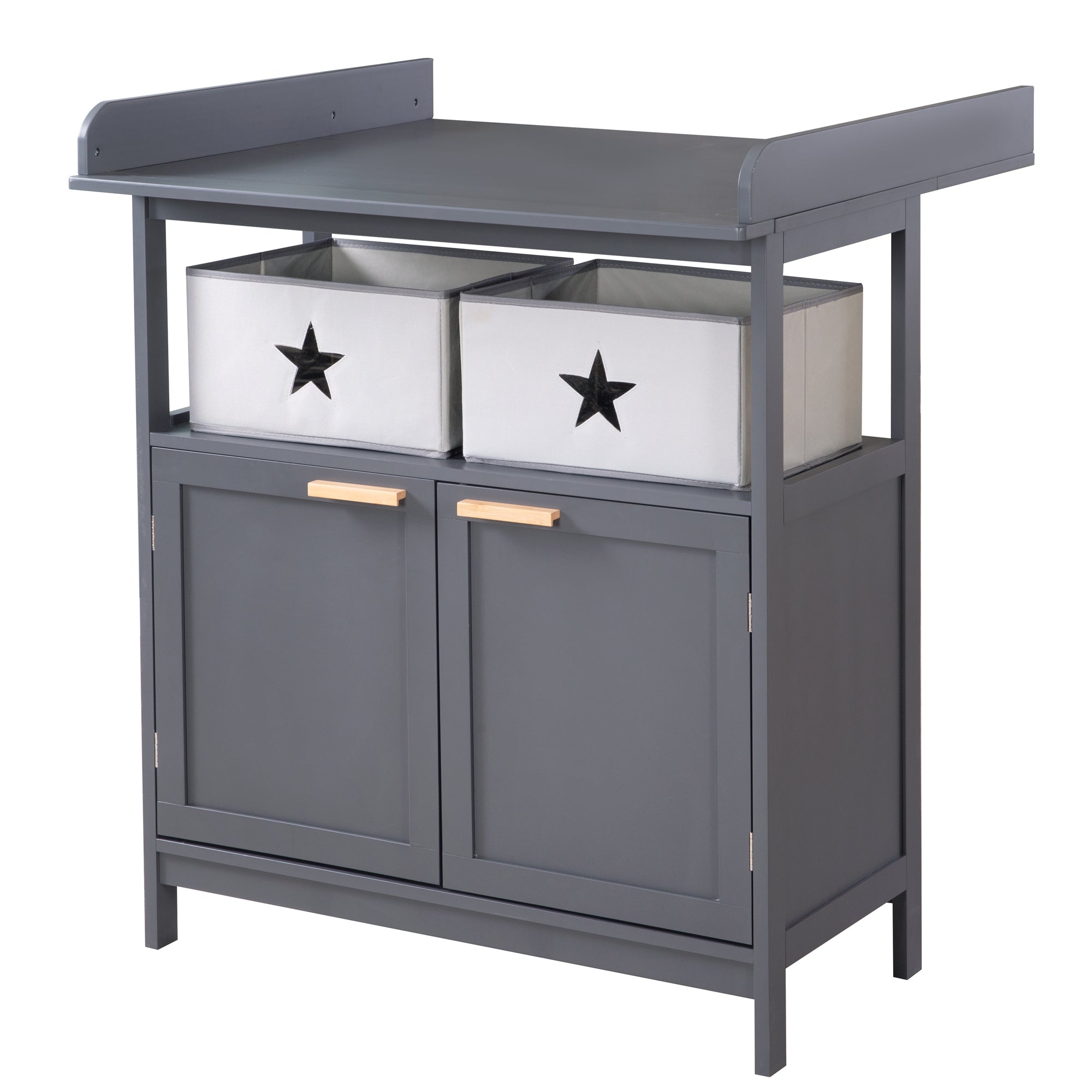 Roba 1711040AN Wickelkommode, Wickelansatz Hamburg anthrazit – Wickelkommode schmal - anthrazit - Wickelkommode schmal - Produktbild 1