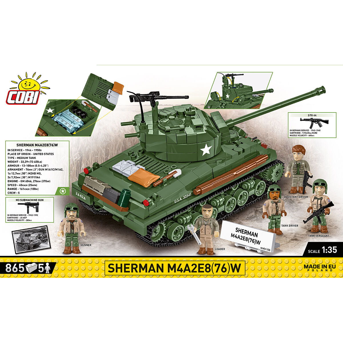COBI 3118 - Sherman M4A2E8 (76) W - Bild 4