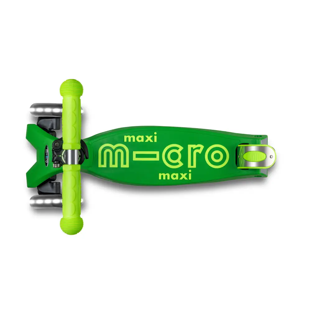 micro mobility - maxi micro deluxe foldable neon LED parrot green