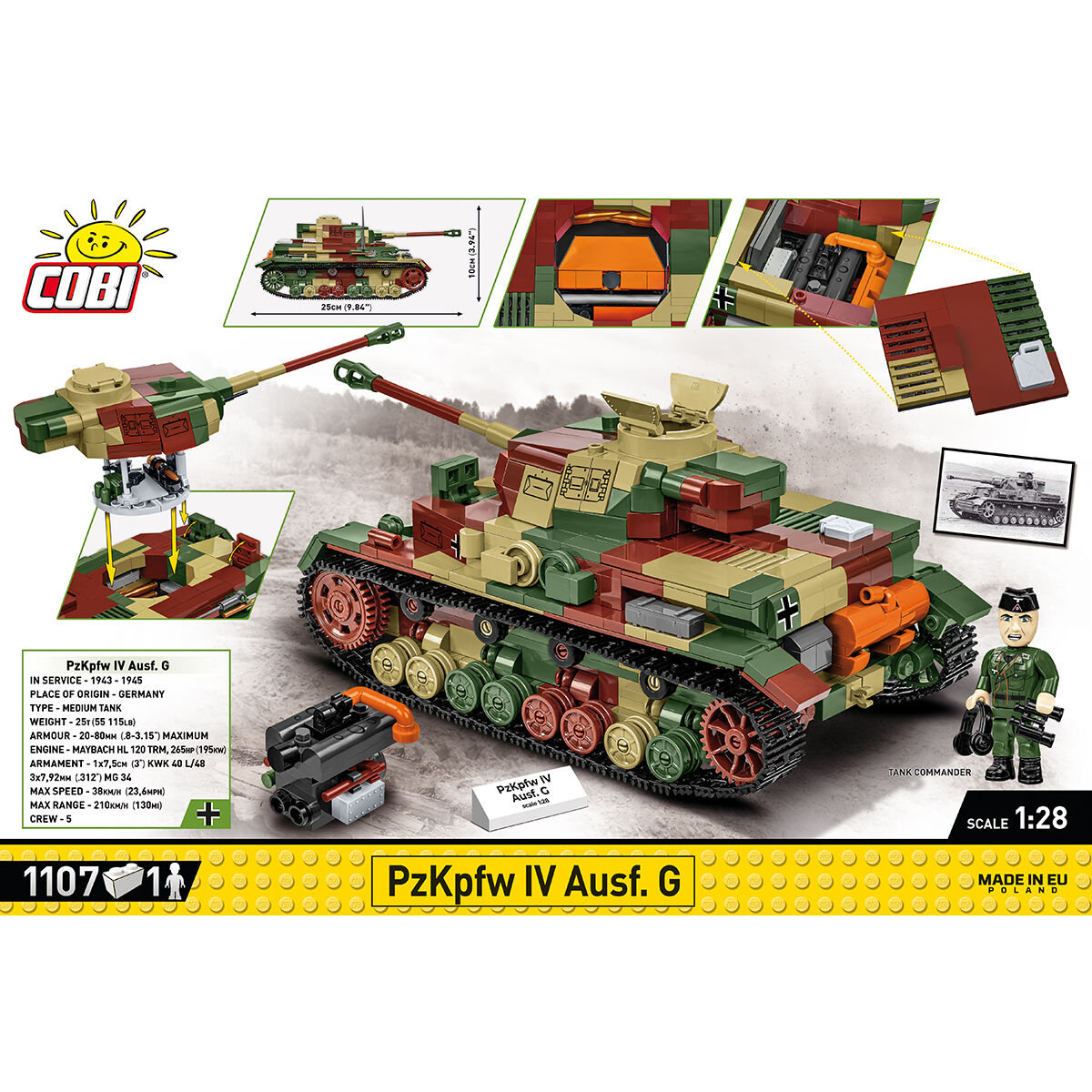 COBI 2592 - PZKPFW IV AUSF. G Maßstabb 1:28) - Bild 4